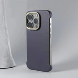 Solid Color Metal Lens Frame Slim Magnetic Case for iPhone