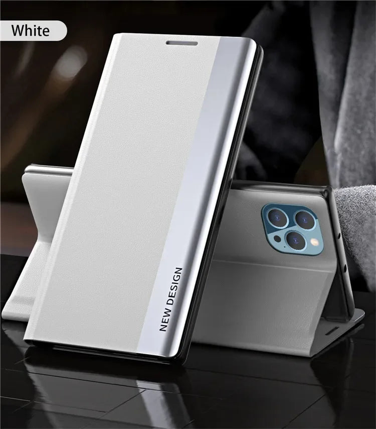 Luxury Stand Book Magnetic Flip Case For iPhone