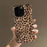 Cute Leopard Print Clear Shockproof Silicone Phone Case For iPhone