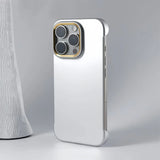 Solid Color Metal Lens Frame Slim Magnetic Case for iPhone