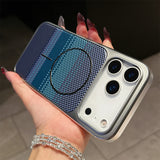 Plating Carbon Fiber Armor Magnetic Phone Case for IPhone