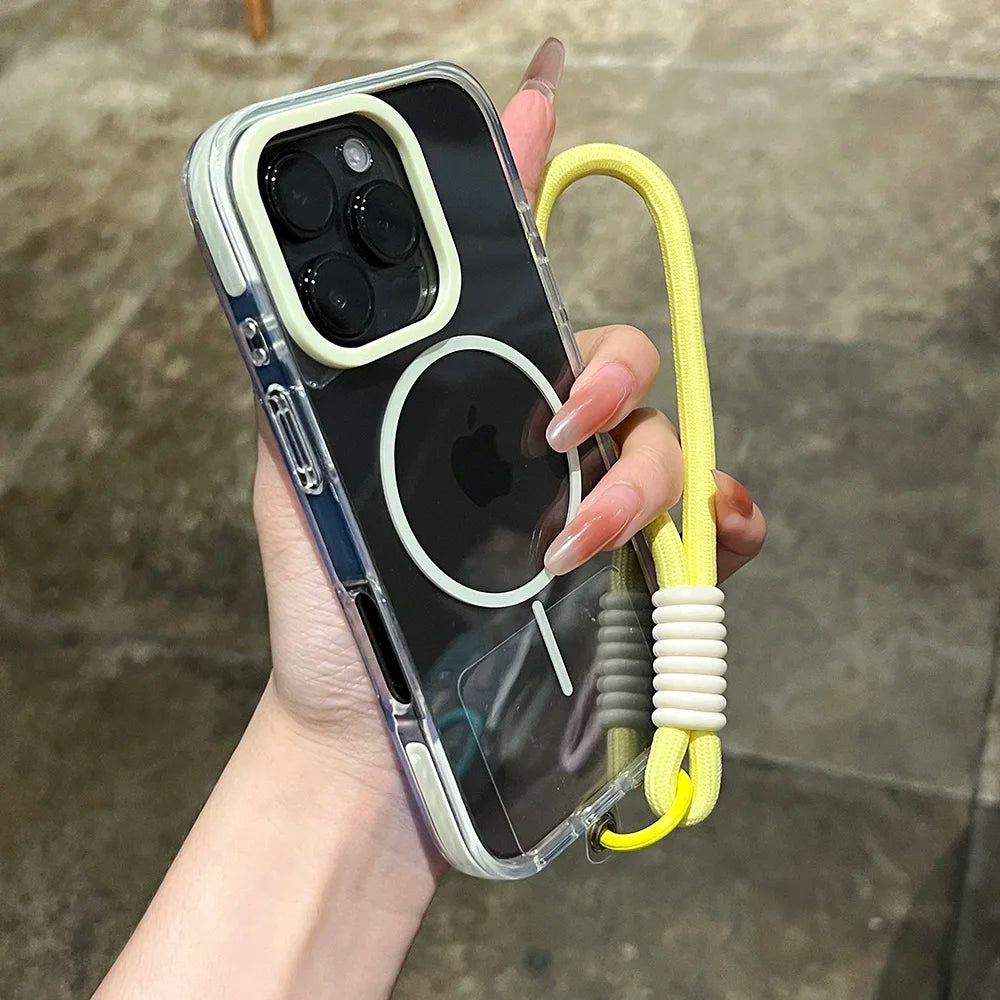 Luxury Clear Soft Magnetic Wireless Charge Case for iPhone