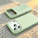 Premium Solid Color Liquid Silicone Shockproof Case for iPhone