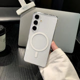 Slim Transparent Magnetic PC Phone Case For Samsung