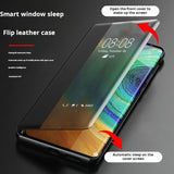 PU Leather Flip Window Shockproof Case for iPhone