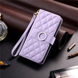 Luxury Leather Flip Wallet Bracket Phone Case For iPhone