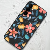 Colorful Flower Silicone with Lanyard Case For Samsung