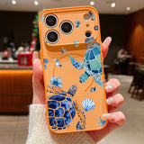 Whale Patterned Magnetic Shockproof Lens Protect Phone Case For iPhone