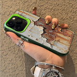 Retro Industrial Style Rusty Anti Fall Matte Phone Case for IPhone