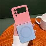 Gradient Color Silicone  Magnetic Folding Case for Samsung Z Flip 6 5 4 3