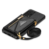 Leather Crossbody Wallet Case for Samsung