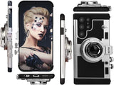3D Retro Camera Design Phone Case with Lanyard for Samsung
