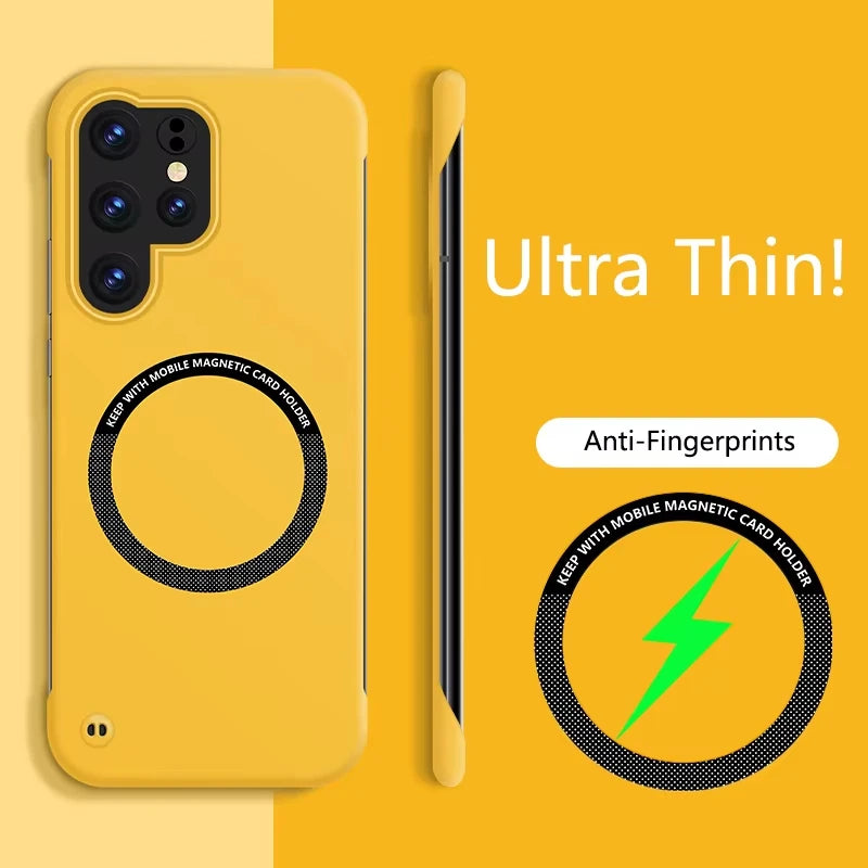 Ultra Thin Hard PC Magnetic Frameless Phone Case For Samsung