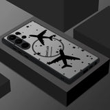 Creative Airplane Print Magnetic Matte Case For Samsung