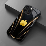 Golden Apple Pattern Electroplated Case for iPhone