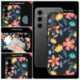 Colorful Flower Silicone with Lanyard Case For Samsung