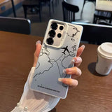 Travel-Inspired Airplane Route Phone Case For Samsung