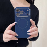 Liquid Silicone Magnetic Charging Glass Lens Protect Cover for iPhone
