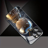 Luxury Waterdrop Crystal Apple Pattern Glass Case for iphone