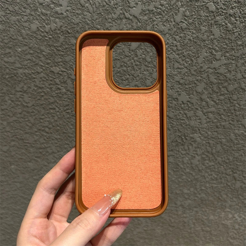 Leather Business Lichee Pattern Phone Case For iPhone