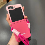 Lanyard Gradient Color Case For Samsung Galaxy Z Flip 6 5 4 3