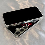 Electroplated Tempered Glass Artistic Patterns Phone Case For Samsung