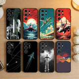 Airplane Route Travel Matte Phone Case For Samsung