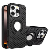Heat Dissipation Breathable Magnetic Ring Holder Case For iPhone
