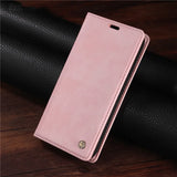 Leather Flip Wallet Case For iPhone