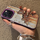 Retro Industrial Style Rusty Anti Fall Matte Phone Case for IPhone