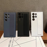 Luxury Ultra-Thin Matte Elastic Silicone Wrist Strap Shockproof Case for Samsung