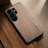 Stylish Premium Wood Grain PU Case for Samsung