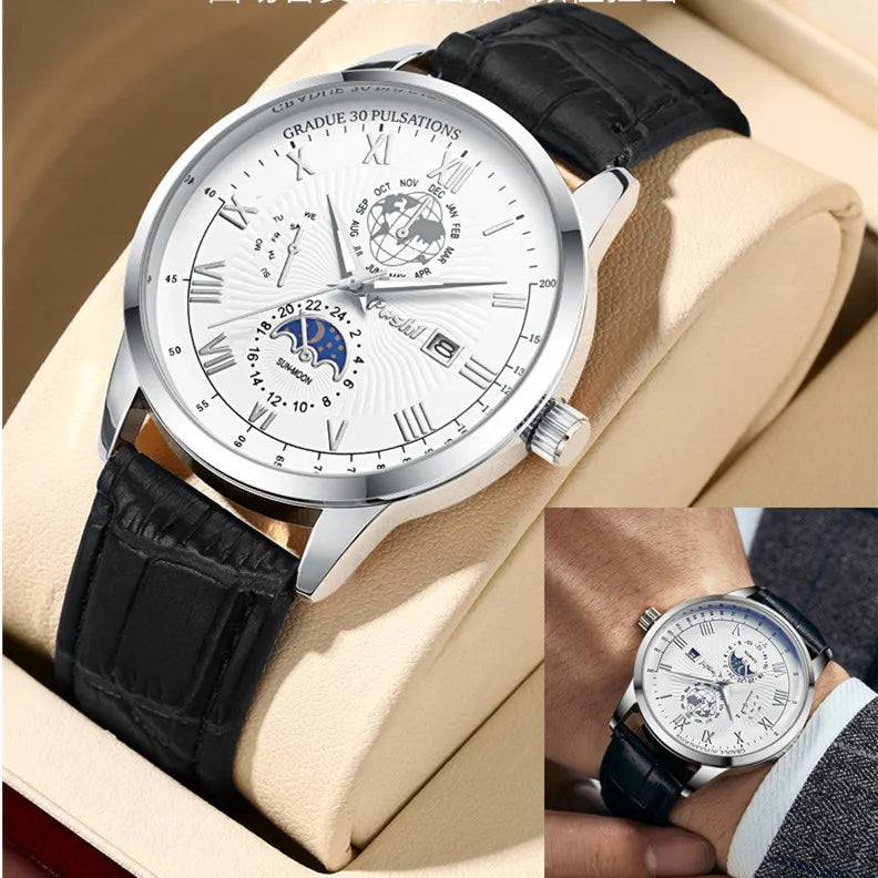 Swiss Brand Fashion Luxury Waterproof Luminous Quartz Wristwatch