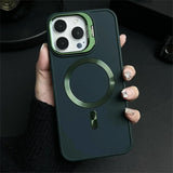 Magnetic Camera Bracket Matte Case for iPhone