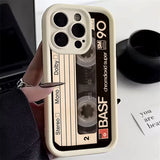 Retro Cassette Tapes Silicone Shockproof Soft Phone Case for iPhone