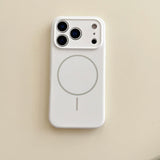 Magnetic Solid Color Silicone Phone Case for iPhone