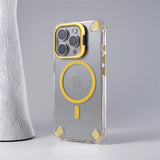 Transparent Acrylic Airbag Camera Stand Magnetic Case for iPhone