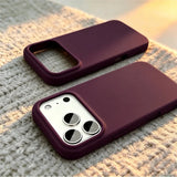 Premium Solid Color Liquid Silicone Shockproof Case for iPhone