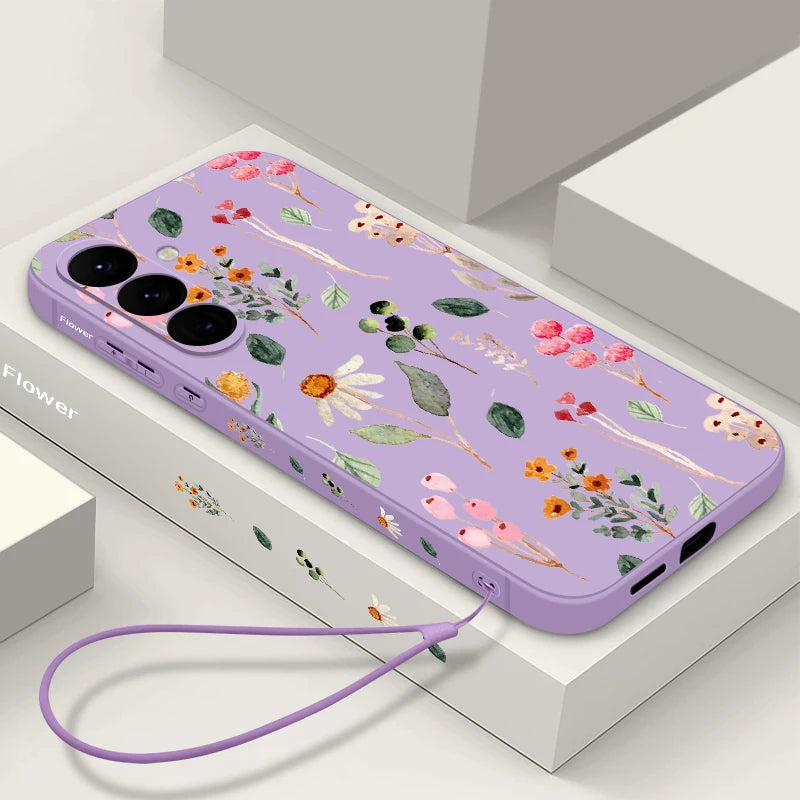 Luxury Flower Print Phone Case for Samsung