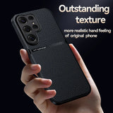 Luxury Leather Magnetic Shockproof Case for Samsung
