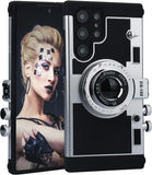3D Retro Camera Design Phone Case with Lanyard for Samsung