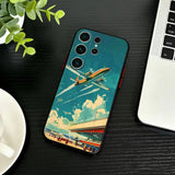 Airplane Route Travel Matte Phone Case For Samsung