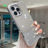 Glitter Diamond Magnetic Mirror Case For iPhone