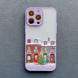 Rural Building Snow Scenery Shockproof Phone Case For iPhone