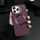 Magnetic Camera Bracket Matte Case for iPhone