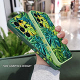 Monstera Deliciosa Leaf Pattern Phone Case For Samsung