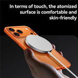 Luxury Alloy Lens Frame Matte Magnetic Shockproof Case for iPhone