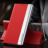 Luxury Leather Flip Stand Case For Samsung
