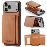 Wallet Cards Slot Magnetic Leather Case for iPhone