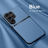 Luxury Leather Magnetic Shockproof Case for Samsung